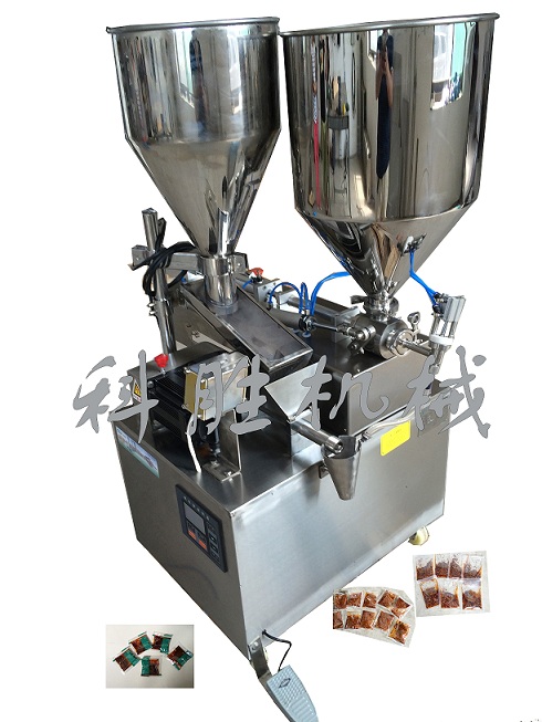 辣椒油、辣椒籽半自动包装机|油料分离灌装机